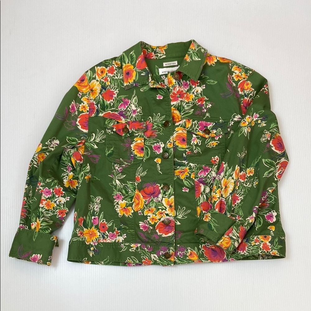 Jones New York Sport floral stretch denim